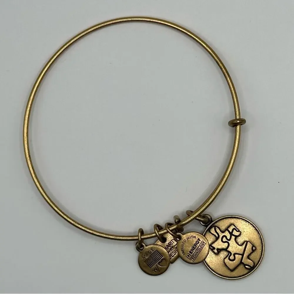 Alex & Ani Bangle Bracelet Charity The Puzzle National Autism
